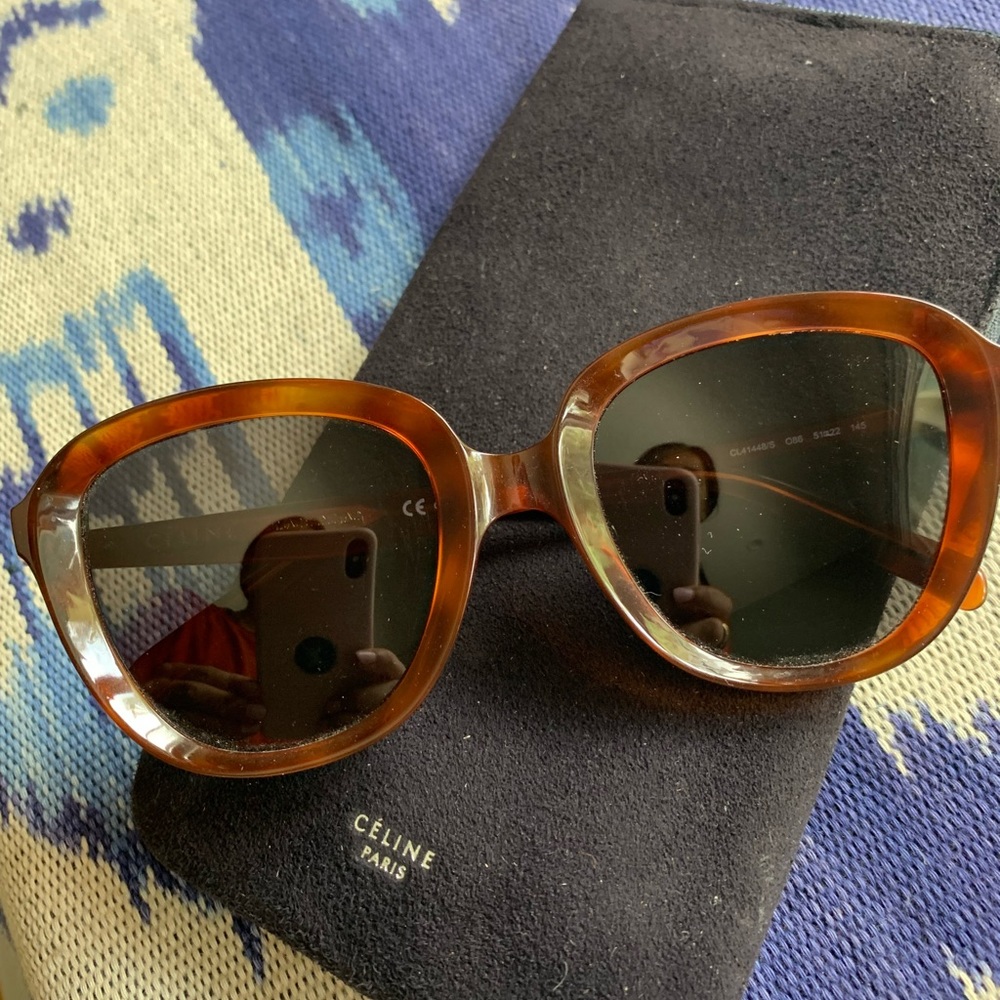 Celine square sunglasses. Wide fit.